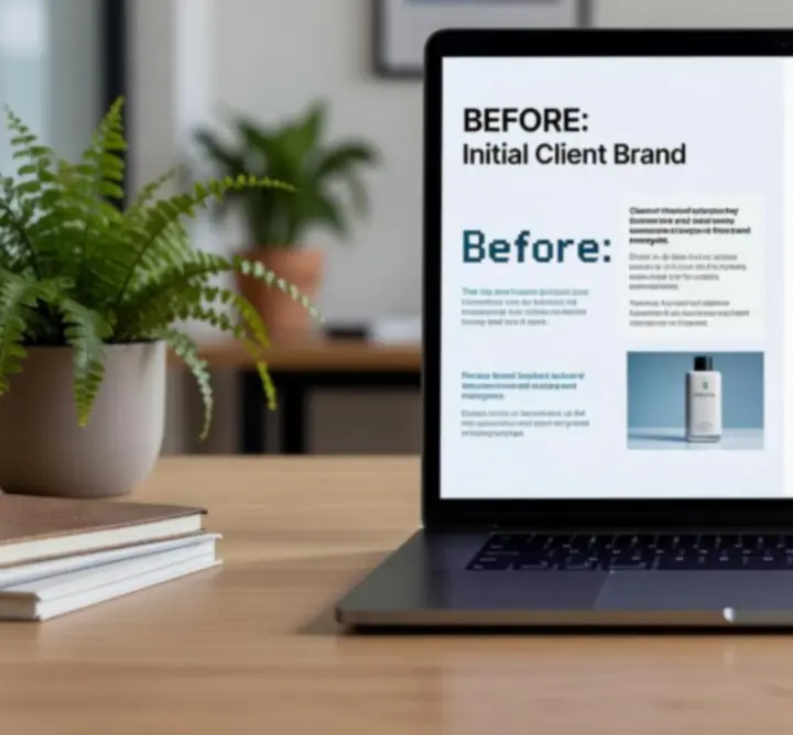 Előtte és utána kampányvizuál egy digitális márka kampányáról