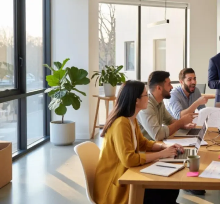 Motion Brand Agency kreatív csapata közös munkán