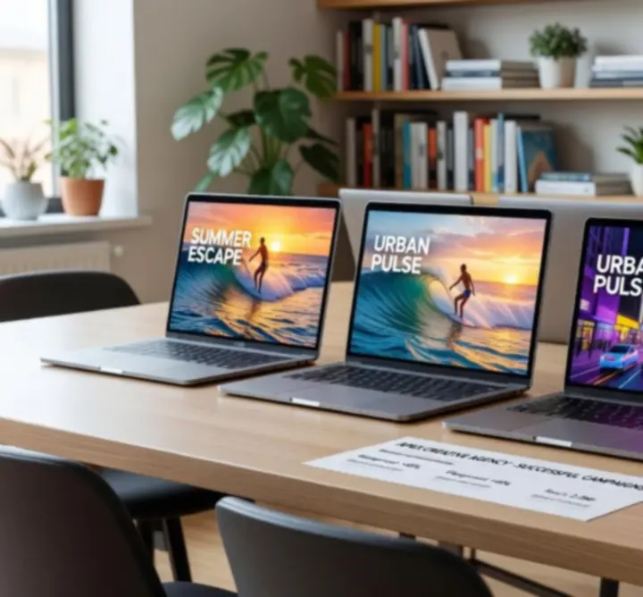 Digitális kampányportfólió vizuális összefoglalója