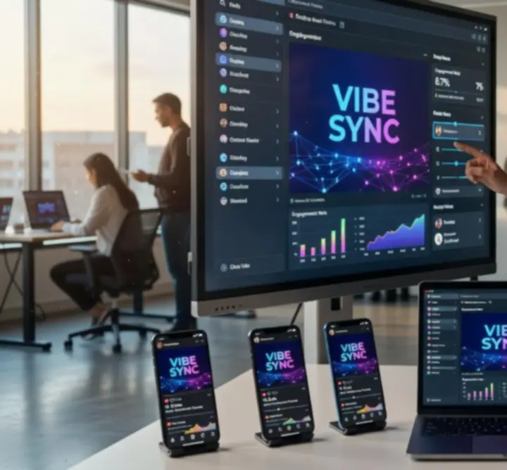 Közösségi média kampány vizuális mockup több platform posztjaival és hirdetésformátumaival.