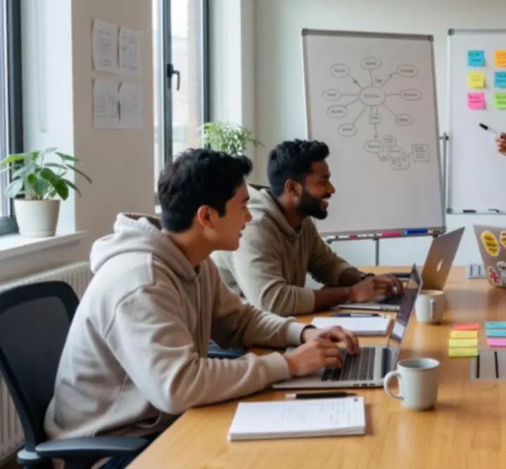 Motion Brand Agency kreatív csapata közös munkavégzés közben